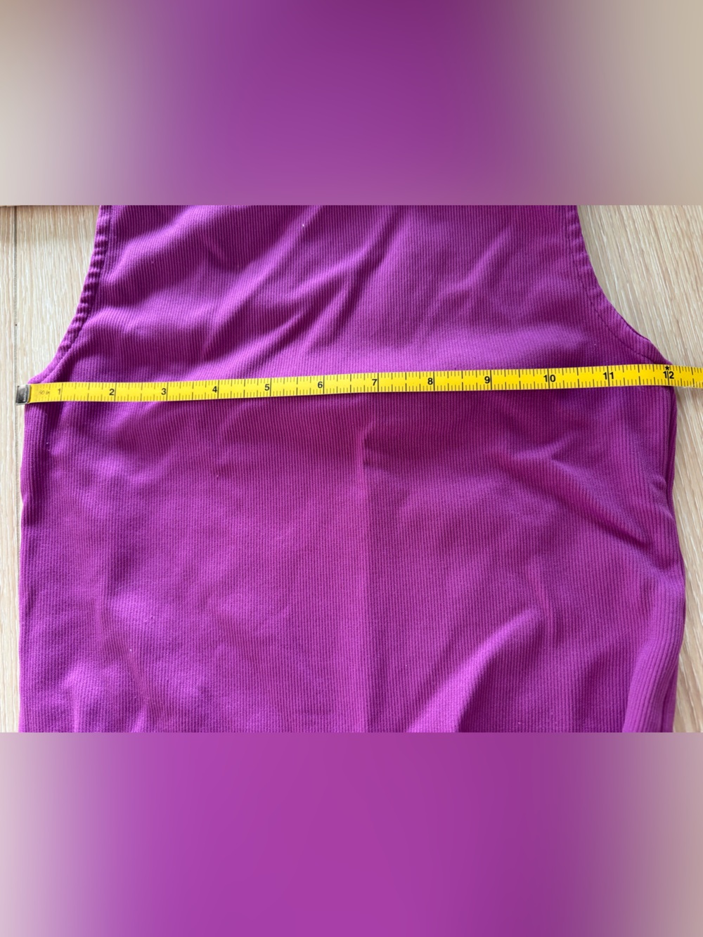 Dynamite 12” PTP Women’s Ribbed Tank One-Piece Bodysuit, Purple, Size Small. - Picture 7 of 8